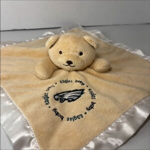 Baby Fanatic Philadelphia Eagles Brown Teddy Bear Plush Lovey Security Blanket